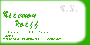 milemon wolff business card